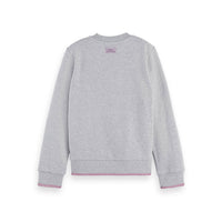 Scotch Shrunk Grey Melange Sequin Artwork Sweatshirt