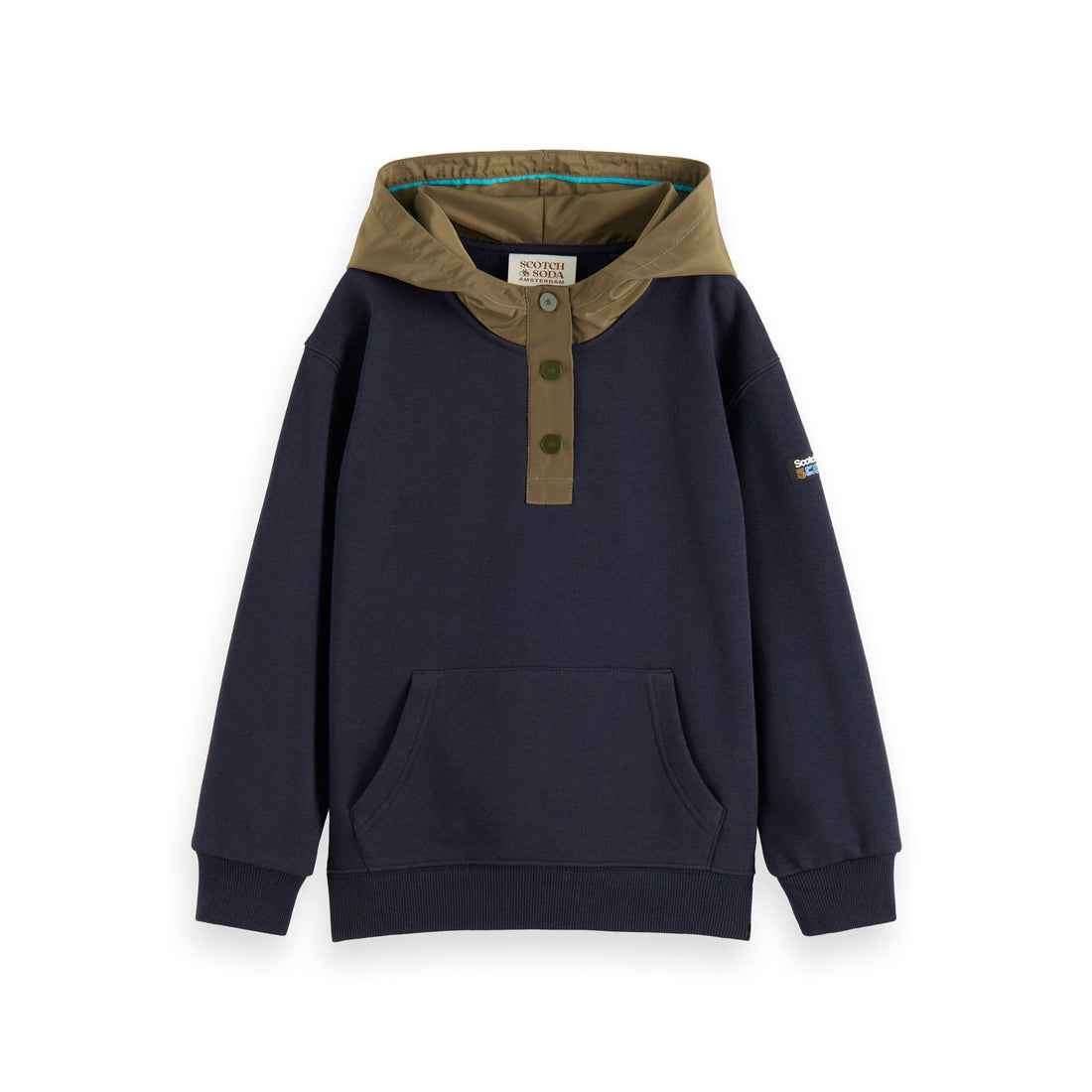 Scotch Shrunk Night Nylon Contrast Hoodie
