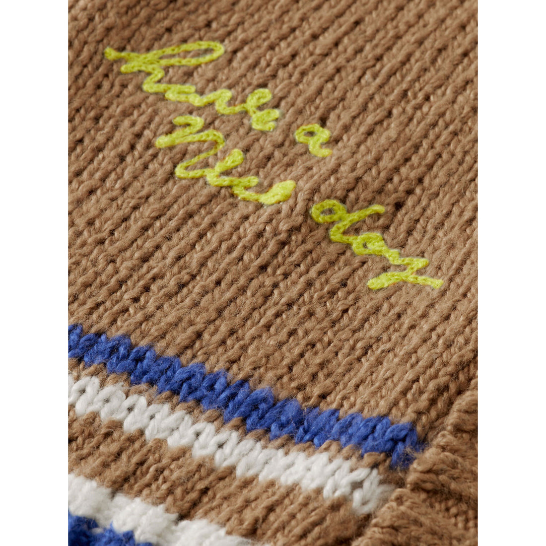 Scotch Shrunk Camel Intarsia Cardigan