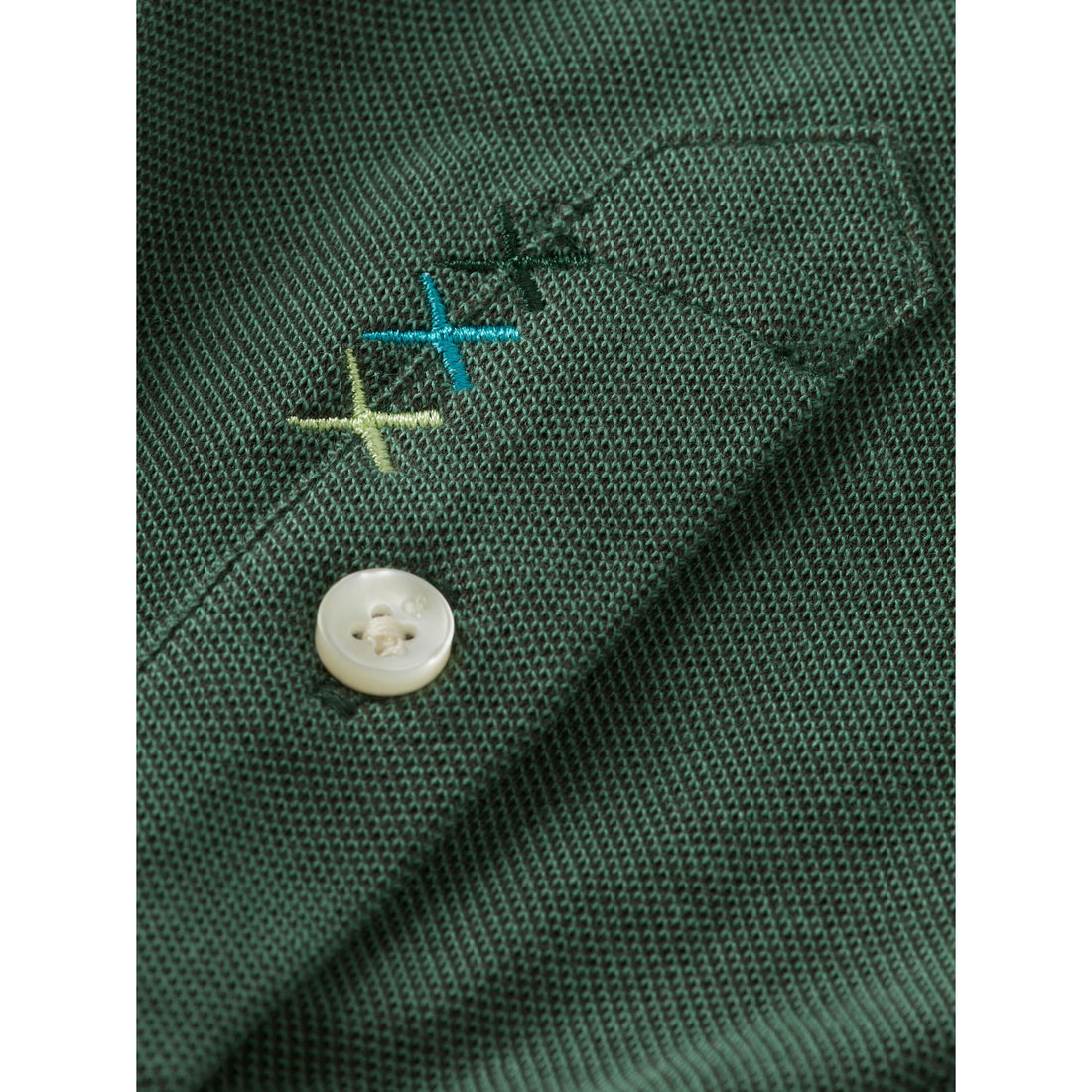 Scotch Shrunk Forest Green Pique Shirt