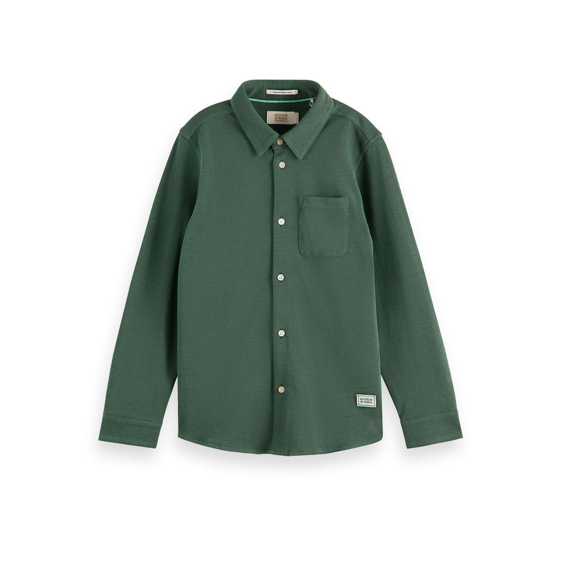 Scotch Shrunk Forest Green Pique Shirt