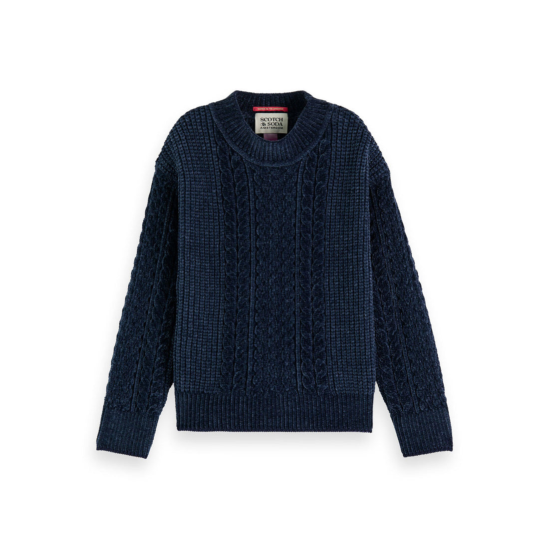 Scotch Shrunk Night Chenille Canble Knit Pullover