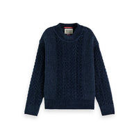 Scotch Shrunk Night Chenille Canble Knit Pullover