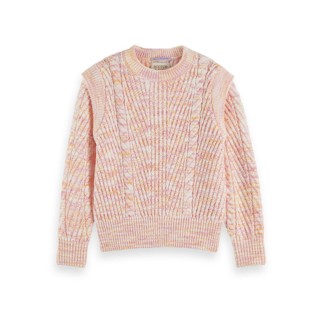 Scotch Shrunk Pink Disco Shoulder Detail Pullover