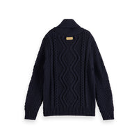 Scotch Shrunk Night Cable Knit Cardigan
