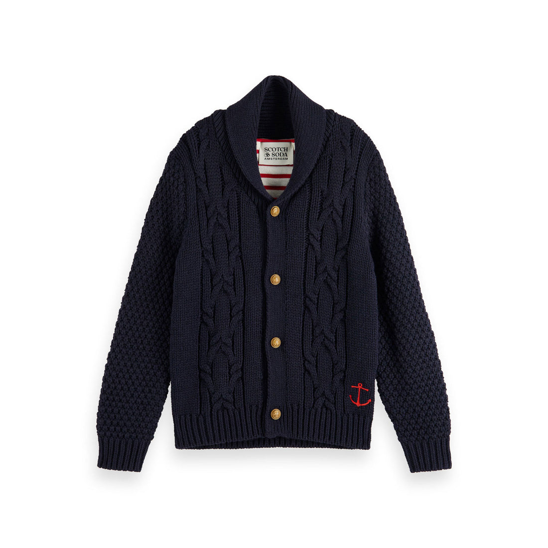 Scotch Shrunk Night Cable Knit Cardigan