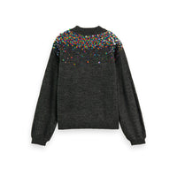 Scotch Shrunk Grey Melange Sequin Pullover