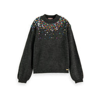 Scotch Shrunk Grey Melange Sequin Pullover