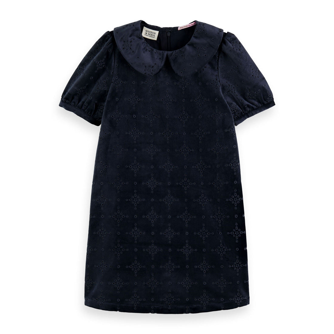 Scotch Shrunk Midnight Velvet Broiderie Anglaise Dress