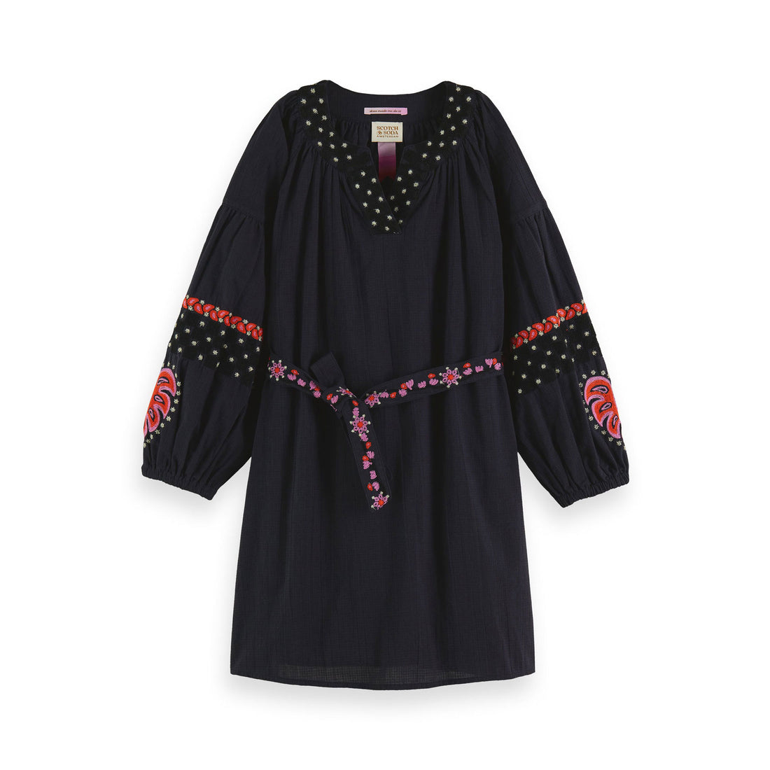Scotch Shrunk Midnight Embroidered Dress