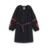 Scotch Shrunk Midnight Embroidered Dress