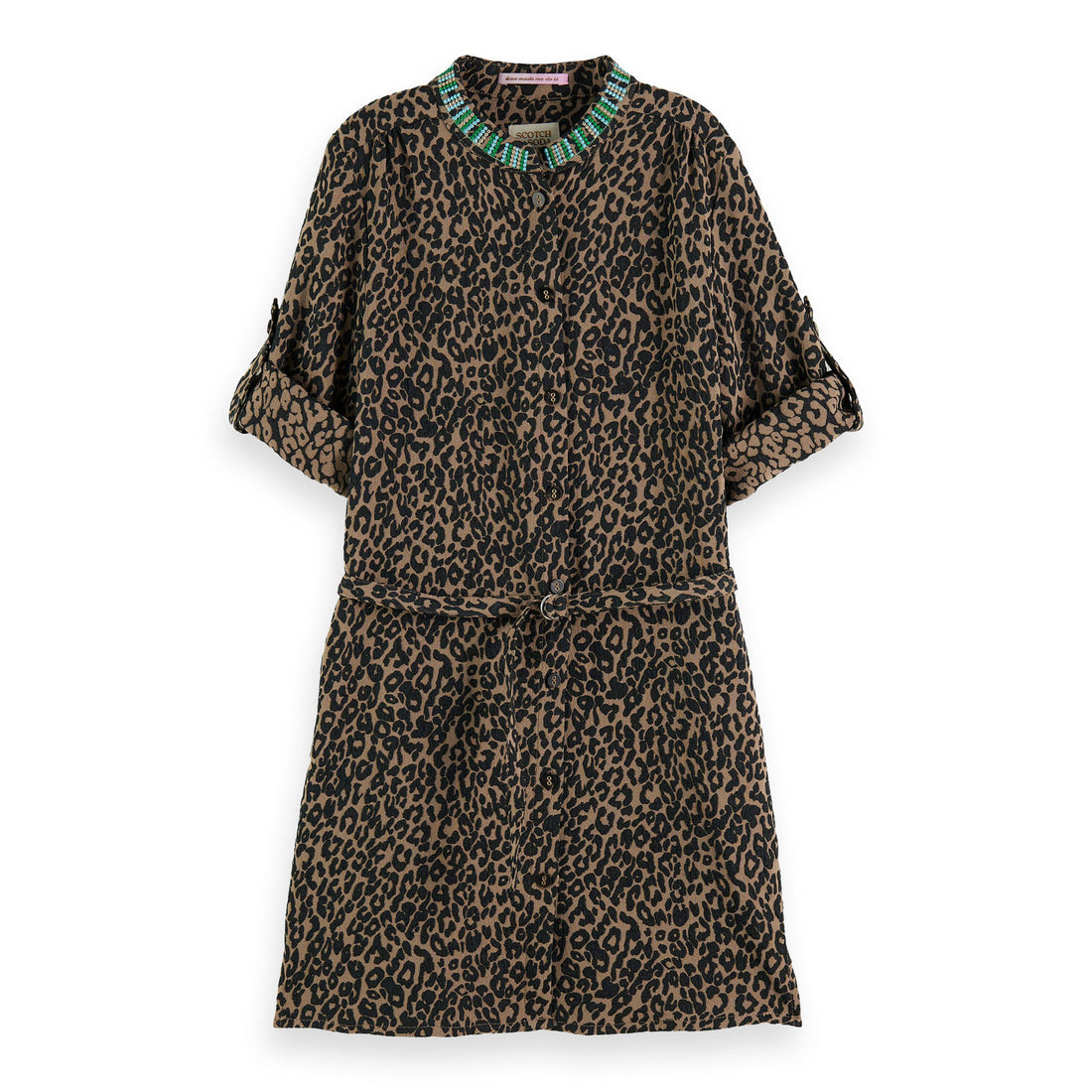 Scotch Shrunk Night Jacquard Embroidery Shirt Dress