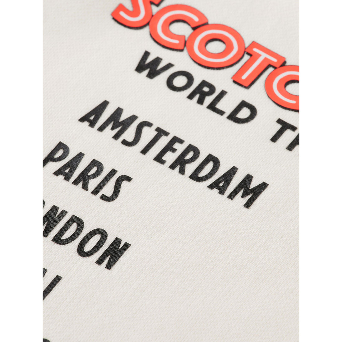 Scotch Shrunk Off White Relaxed Fit Artwork Sweatshirt