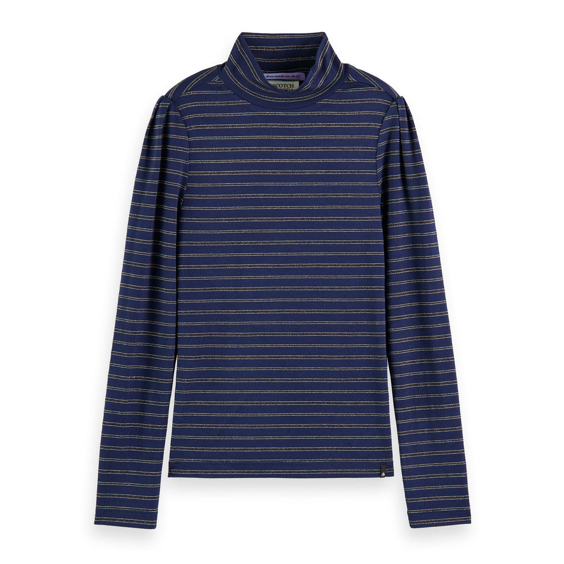 Scotch Shrunk Blue Striped Glitter Shirt