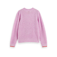Scotch Shrunk Pink Disco Melange Twisted Pullover
