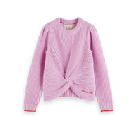 Scotch Shrunk Pink Disco Melange Twisted Pullover