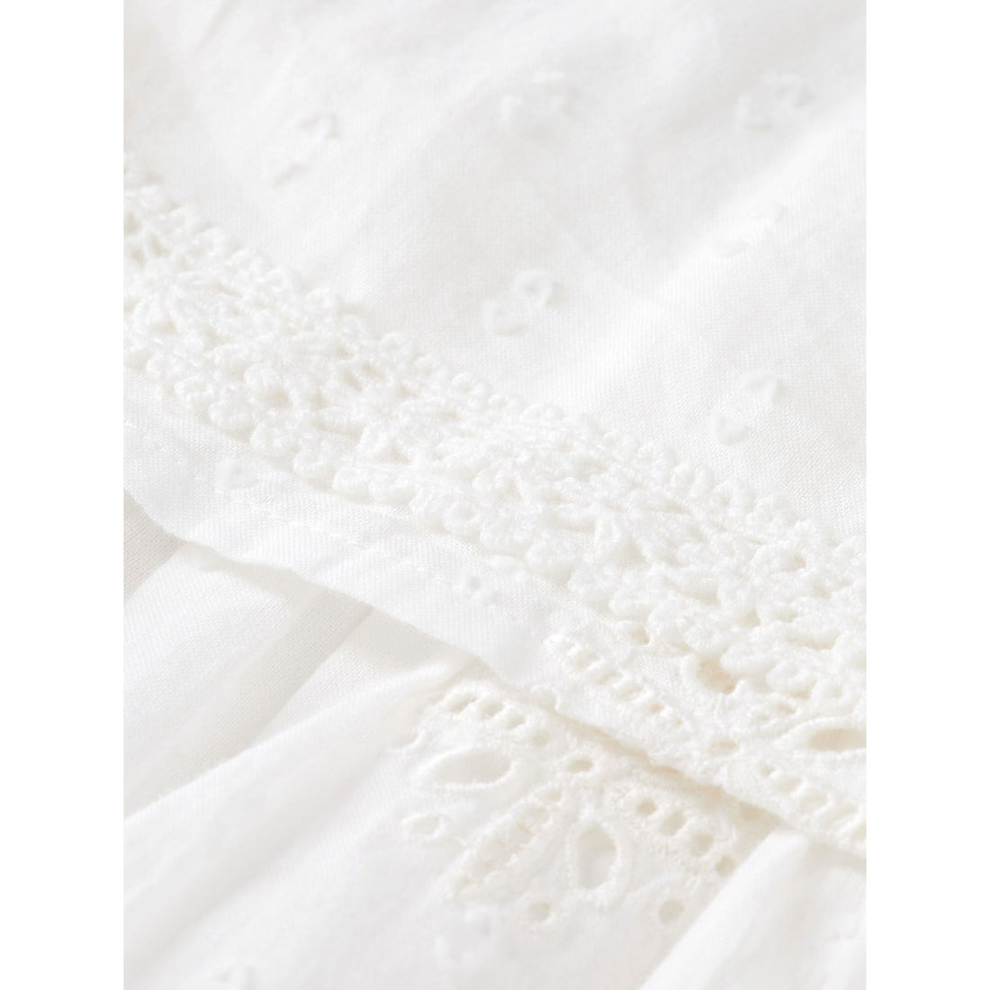 Scotch Shrunk  Off White Anglaise 3/4 Sleeve Dress
