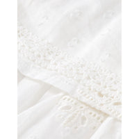 Scotch Shrunk  Off White Anglaise 3/4 Sleeve Dress