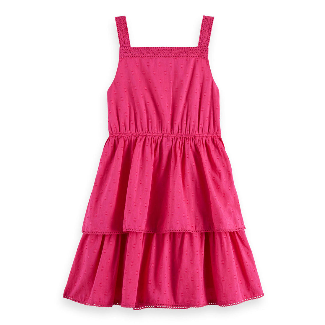 Scotch Shrunk  Fun Fushia Sleeveless Jacquard Dress