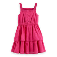 Scotch Shrunk  Fun Fushia Sleeveless Jacquard Dress