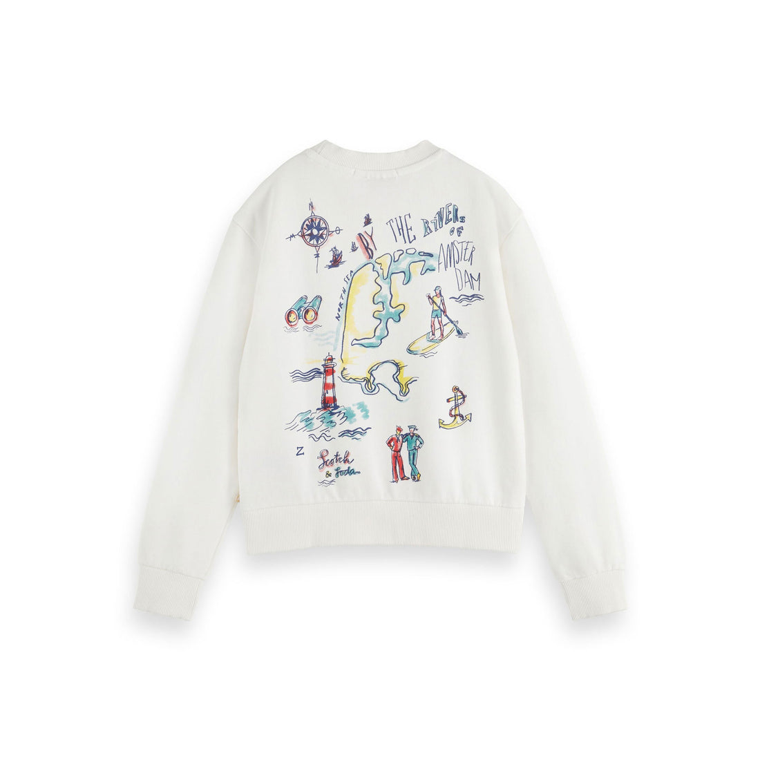 Scotch Shrunk  Off White Printed Sweatshirt