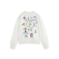 Scotch Shrunk  Off White Printed Sweatshirt