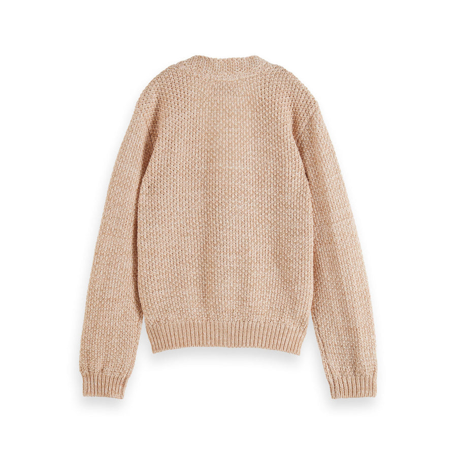 Scotch Shrunk  Sand Melange Lurex Blend Cardigan