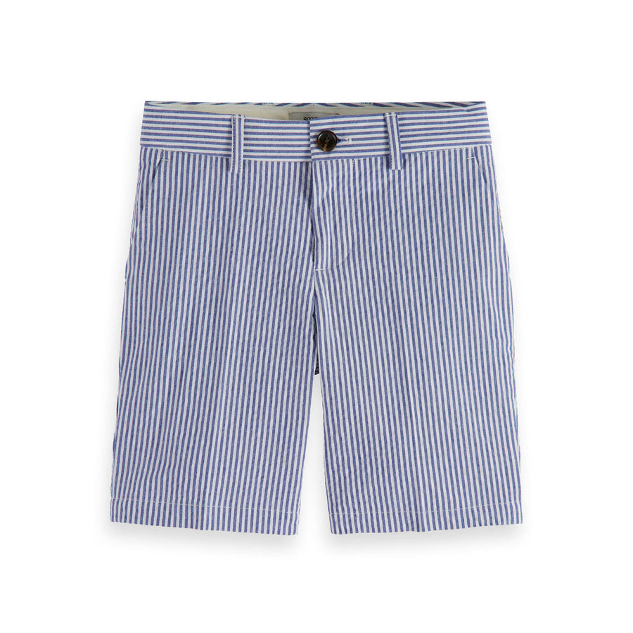 Scotch Shrunk  Blue Stripe Seersucker Chino Shorts