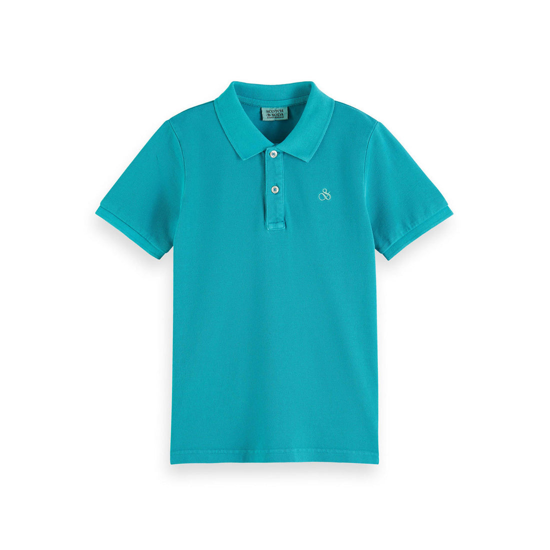 Scotch Shrunk  Surf Blue Pique Polo