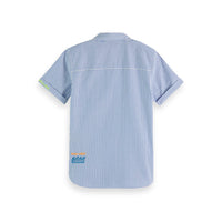 Scotch Shrunk  Blue White Seersucker Shirt