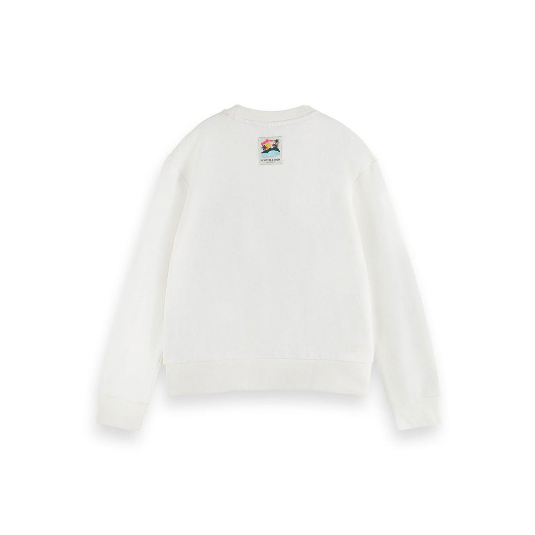 Scotch Shrunk  Off White Beach Hut Embroidered Sweatshirt