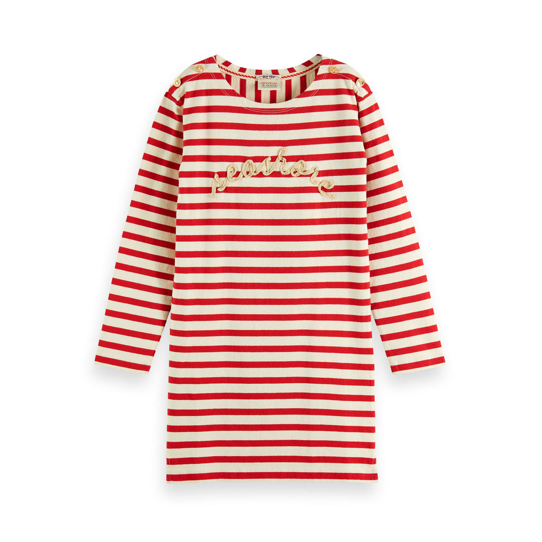 Scotch Shrunk  Anchor Red Bretton Stripe Sweat Dress
