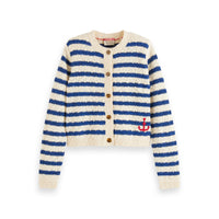 Scotch Shrunk  Breton Stripe Textured Cardigan
