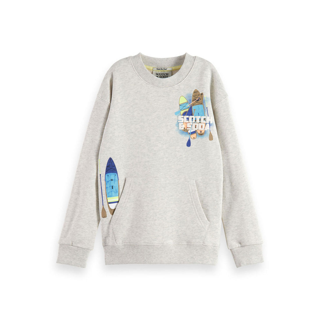 Scotch Shrunk  Light Grey Relaxed Fit Sweatshirt