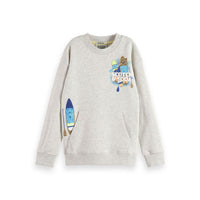 Scotch Shrunk  Light Grey Relaxed Fit Sweatshirt