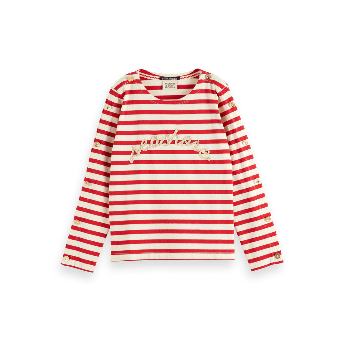 Scotch Shrunk  Anchor Red Bretton Stripe T-Shirt
