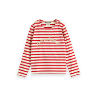 Scotch Shrunk  Anchor Red Bretton Stripe T-Shirt