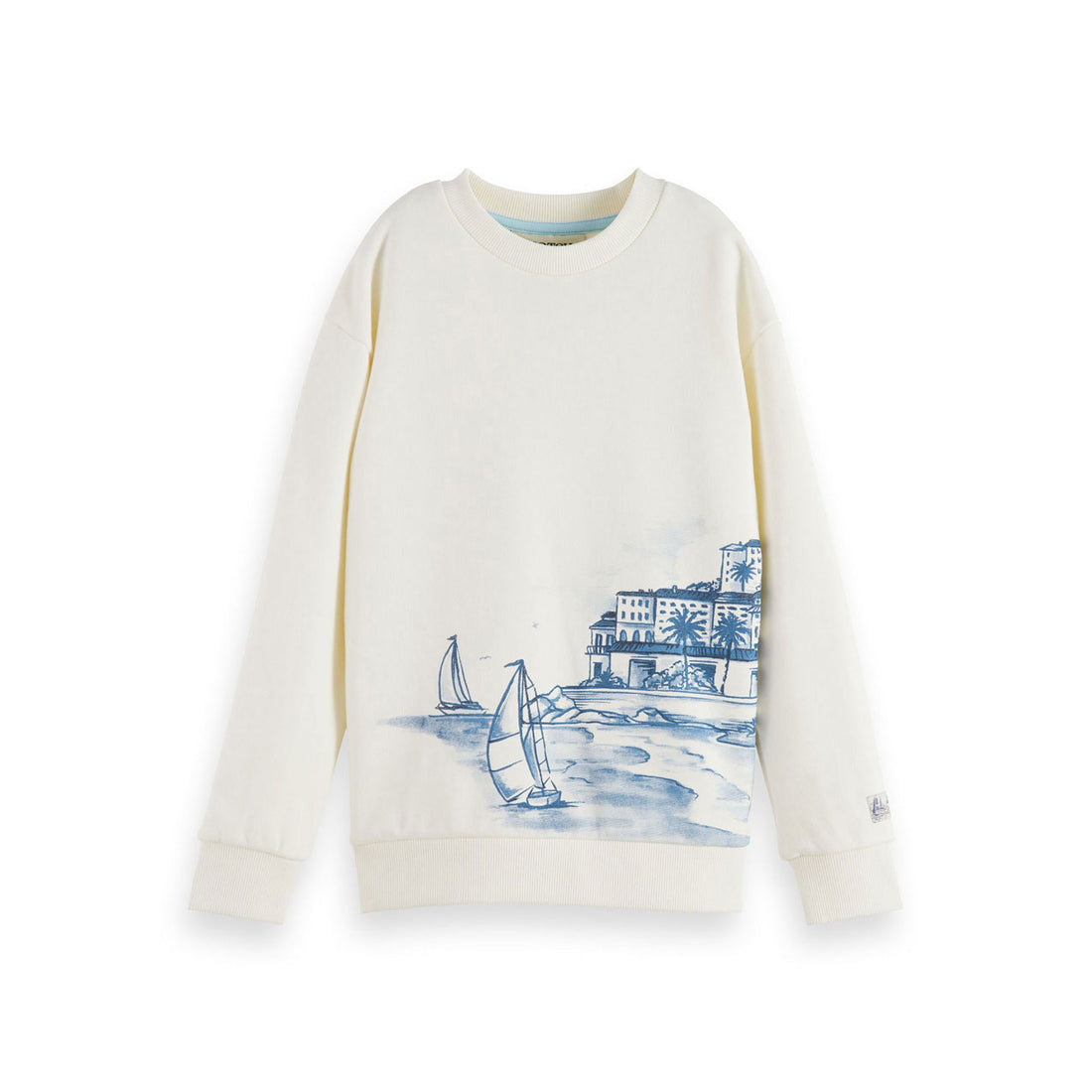 Scotch Shrunk  Off White Artwork Relaxed Sweatshirt