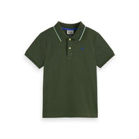 Scotch Shrunk  Seaweed Green Trimmed Pique Polo