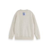 Scotch Shrunk Ecru Logo Carrier Crewneck