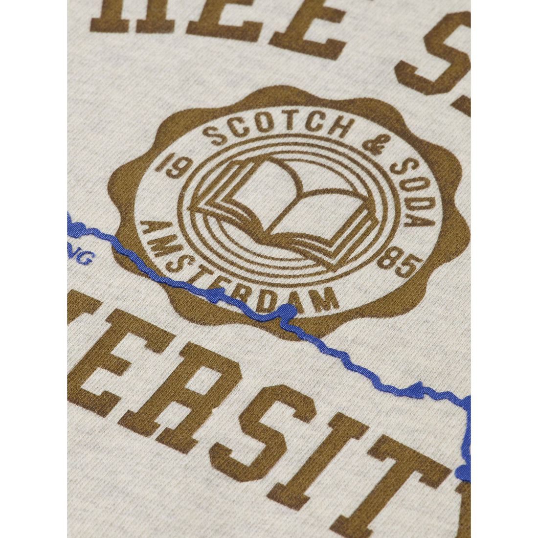 Scotch Shrunk Ecru Logo Carrier Crewneck