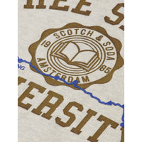 Scotch Shrunk Ecru Logo Carrier Crewneck