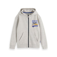 Scotch Shrunk Ecru Zip-Up Artwork Hoodie