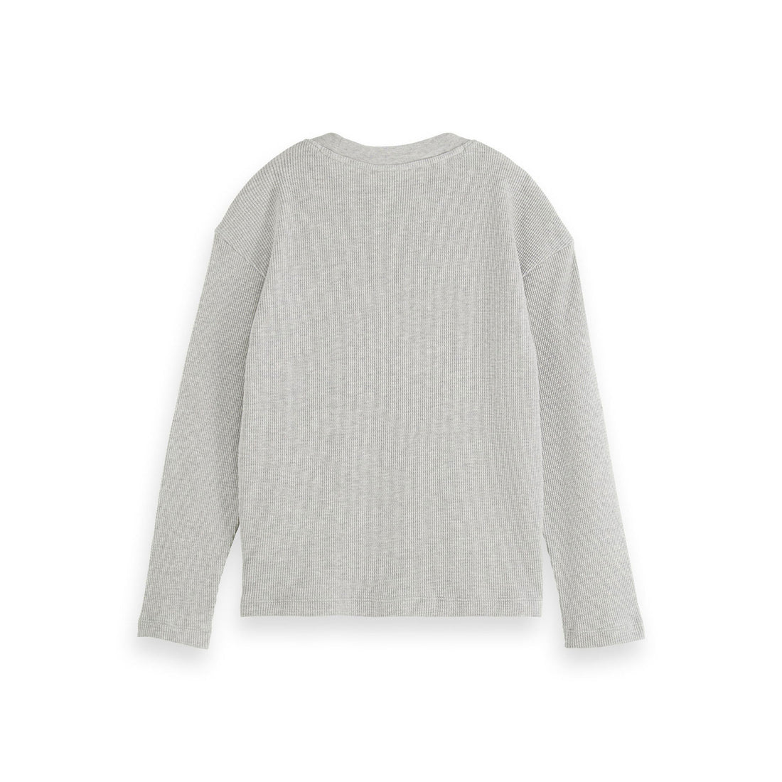 Scotch Shrunk Grey Structured Long-Sleeve T-shirt