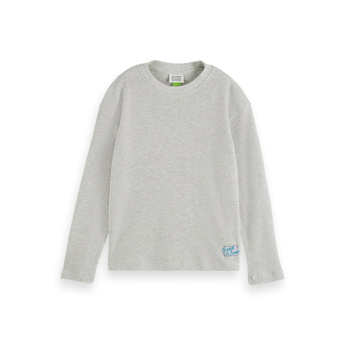 Scotch Shrunk Grey Structured Long-Sleeve T-shirt