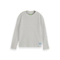Scotch Shrunk Grey Structured Long-Sleeve T-shirt