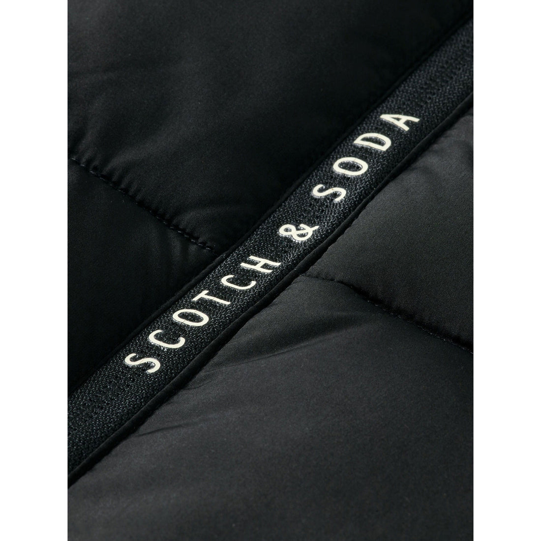 Scotch Shrunk Black Hooded Puffer Jacket