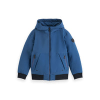 Scotch Shrunk Blue Classic Hooded Soft Shell Jacket