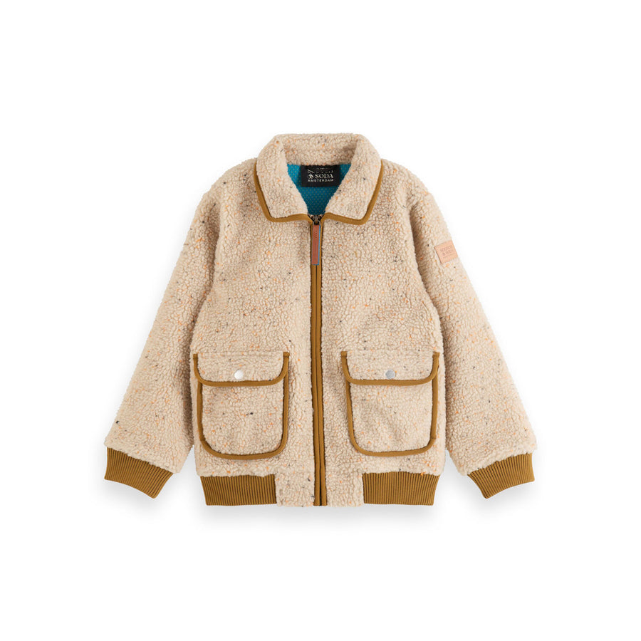 Scotch Shrunk Ecru Teddy Jacket