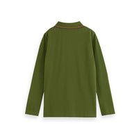 Scotch Shrunk Military Long Sleeve Polo With Tipping